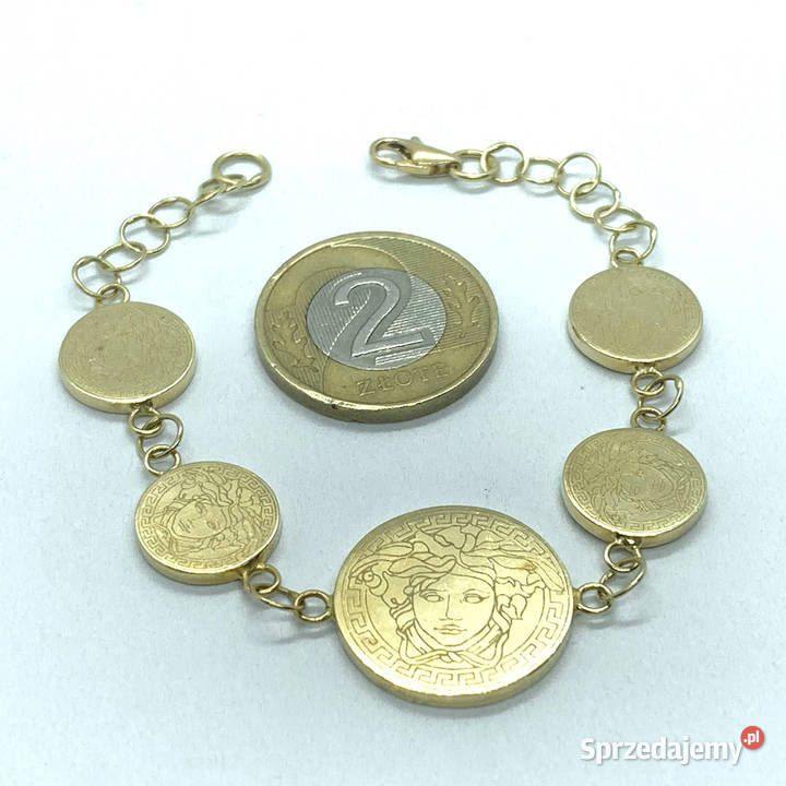 Złota BRANSOLETKA damska 18K rzadki WZÓR CUD 15 Warszawa