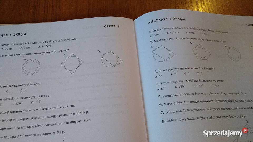 Matematyka 2 sprawdziany klasy drugiej gimnazjum Gdańsk