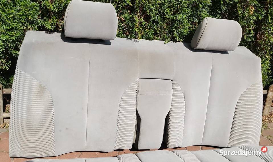 Kanapa szara welurowa podgrzewana Mercedes W126 Warszawa