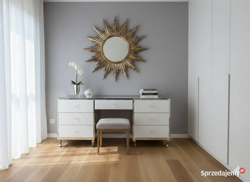 Toaletka Komoda Lustrzana Glamour 145 Białe Kępno