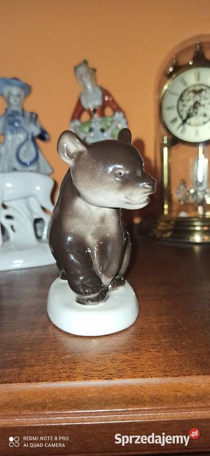 Łomonosow figurka niedźwiadek Porcelana i szkło Gdańsk