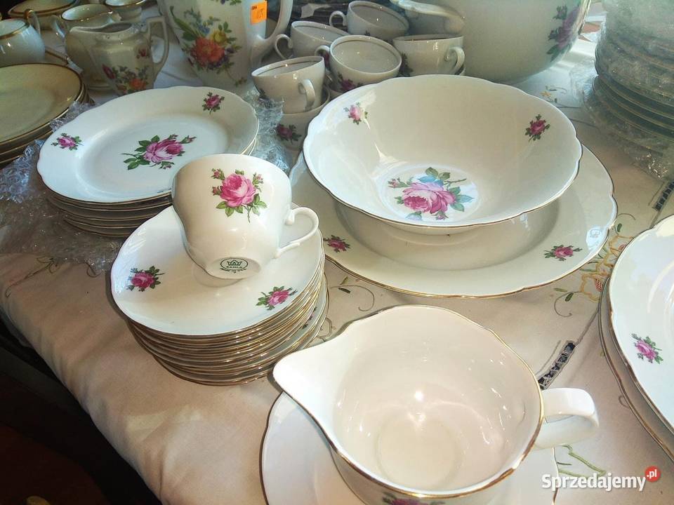 Serwis do kawy Kahla Turyngia Niemcy Datowanie Porcelana i szkło Gdańsk