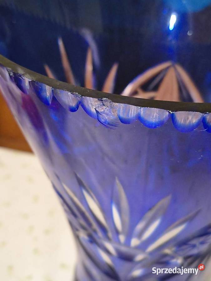 Wazon kobaltowy kryształ Wazony Chorzew
