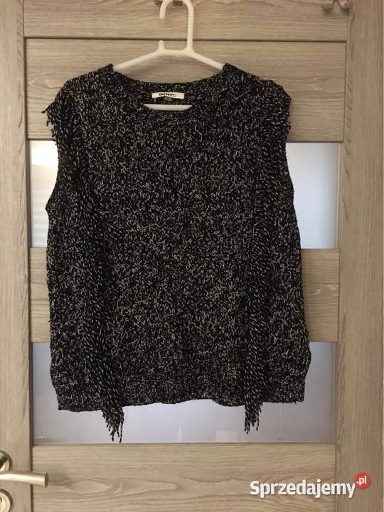 Damski sweter bez rękawów DKNY L czarny Skawina