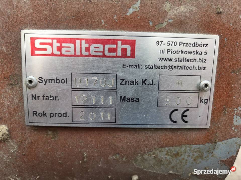 Pług 4 skibowy Staltech U170 nieuszkodzony lubelskie Ryki