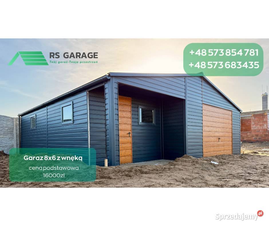 Garaż blaszany ocynkowany profil zamknięty Otwock