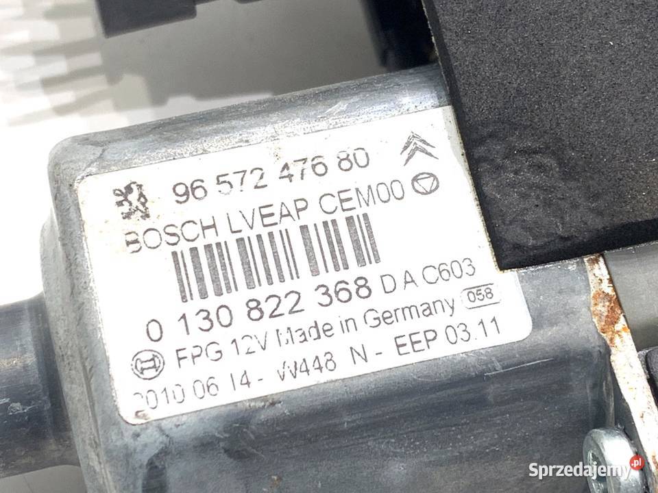 PODNOŚNIK SZYBY LEWY PRZÓD PEUGEOT 308 I