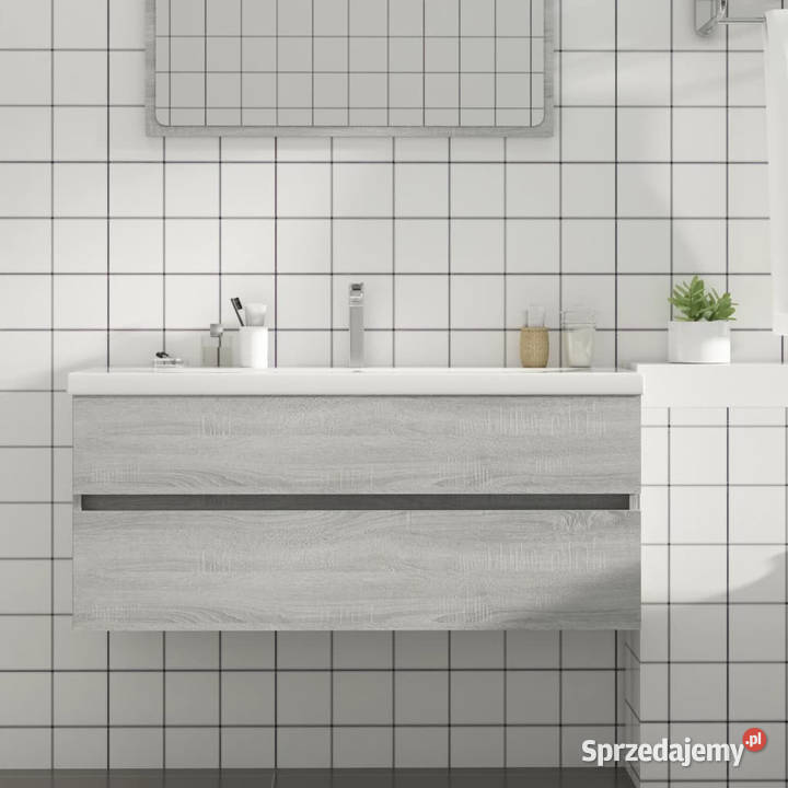 Szafka pod umywalkę szary dąb sonoma 100x385x45 mazowieckie Warszawa