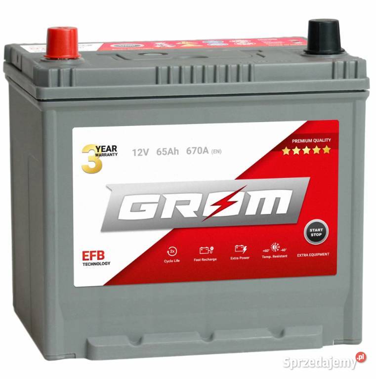Akumulator GROM EFB STARTSTOP 65Ah 670A Japan pomorskie