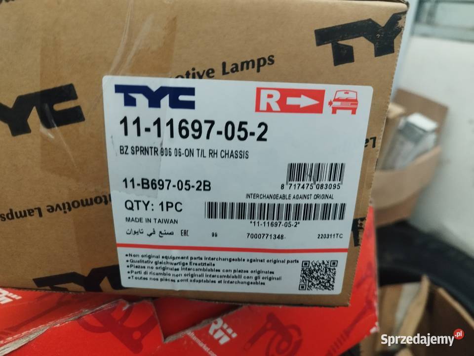 TYC MERCEDES SPRINTER W906 PRAWY TYŁ LAMPA RAMA Kraśnik