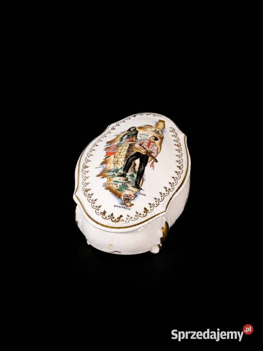 Porcelanowe Puzdro Francja Porcelaine de Luxe Poddębice