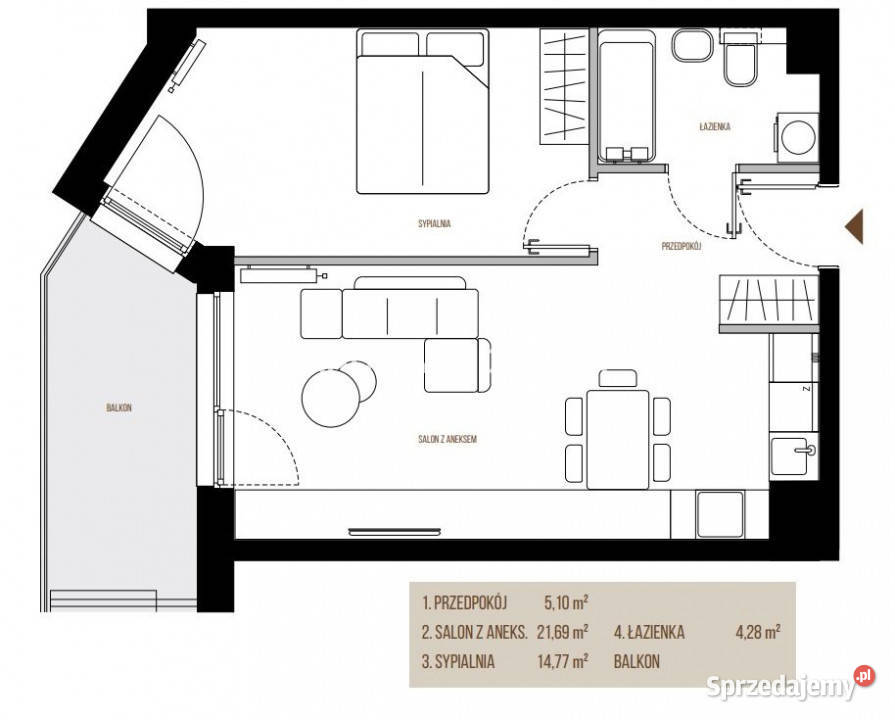 sprzedaży mieszkania 4584m2 2pokojowe Kraków sprzedam