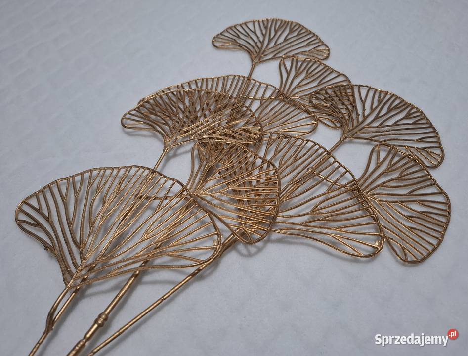 Sztuczny liść ozdobny gałązka miłorząb złoty 69 Czeladź sprzedam