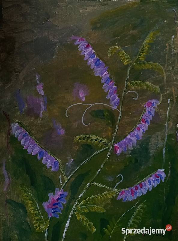 wyka o zmierzchu akryle A4 Malarstwo śląskie Będzin sprzedam