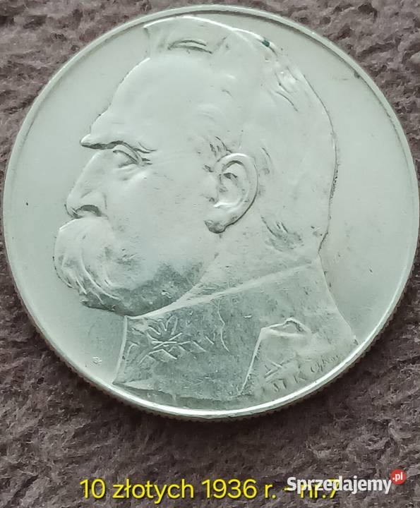 10 J Piłsudski 1936 r 7 Piękne szczegóły Konin