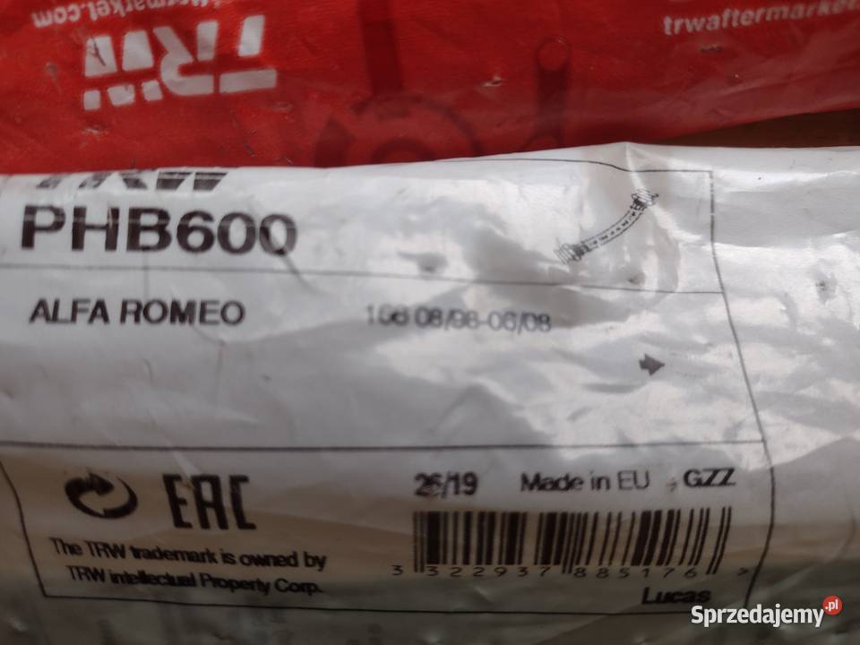 Nowe przewody hamulcowe alfa romeo 166 osobowe Częstochowa