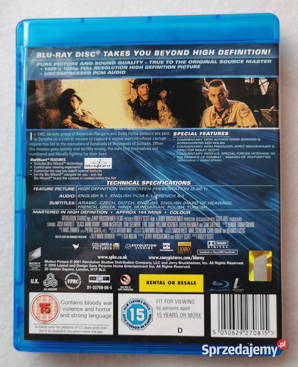 Black Hawk Down Helikopter W Ogniu Bluray 2001 łódzkie