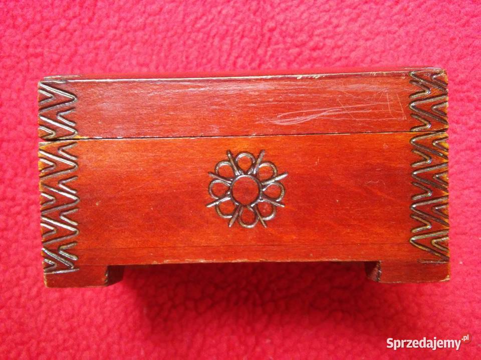 szkatułka drewniana PRL Kolekcje Warszawa sprzedam