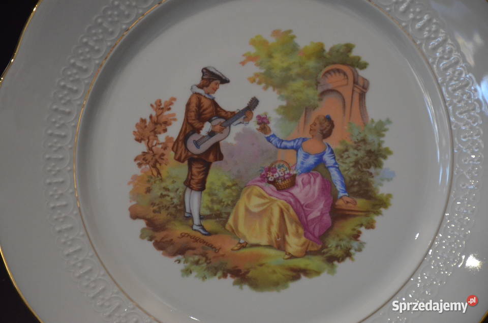 Porcelana talerz ozdobny Wenecka miłość duży Porcelana i szkło wielkopolskie