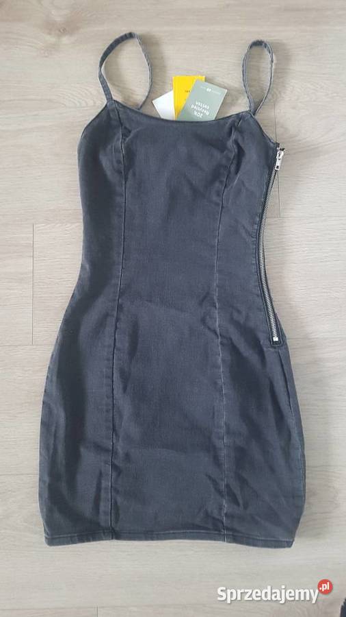 Dopasowana sukienka HM 34 szary/srebrny Nowy Sącz sprzedam