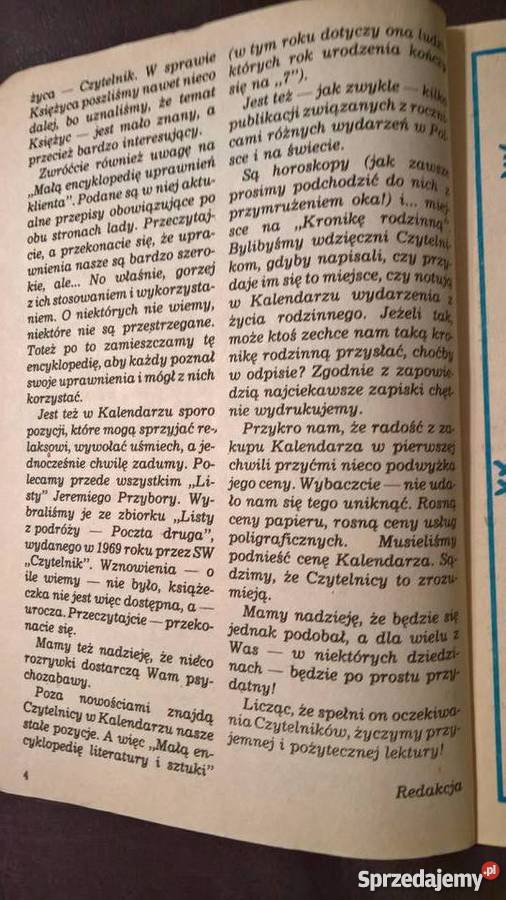 Kalendarz Przyjaciółka 1987 Wrocław sprzedam