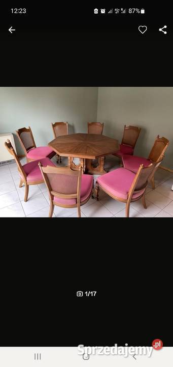 Komplet stół i 8 krzeseł