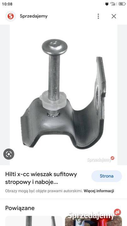 Gwozdzie do osadzaka HILTI XCC WIESZAK SUFITOWY małopolskie Tarnów