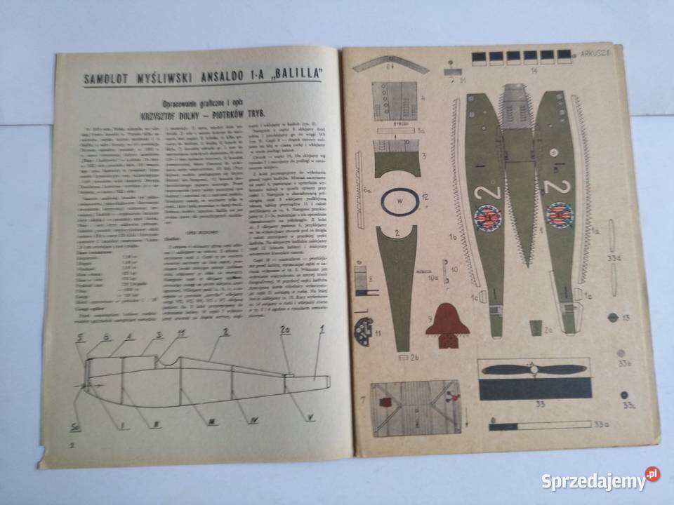 Mały Modelarz 111981 Samolot myśliwski Ansaldo śląskie