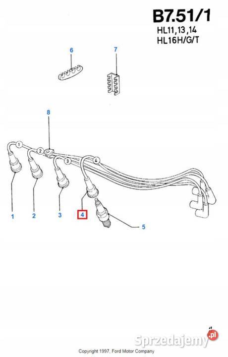 PRZEWÓD ZAPŁONOWY FORD ESCORT FIESTA lubelskie