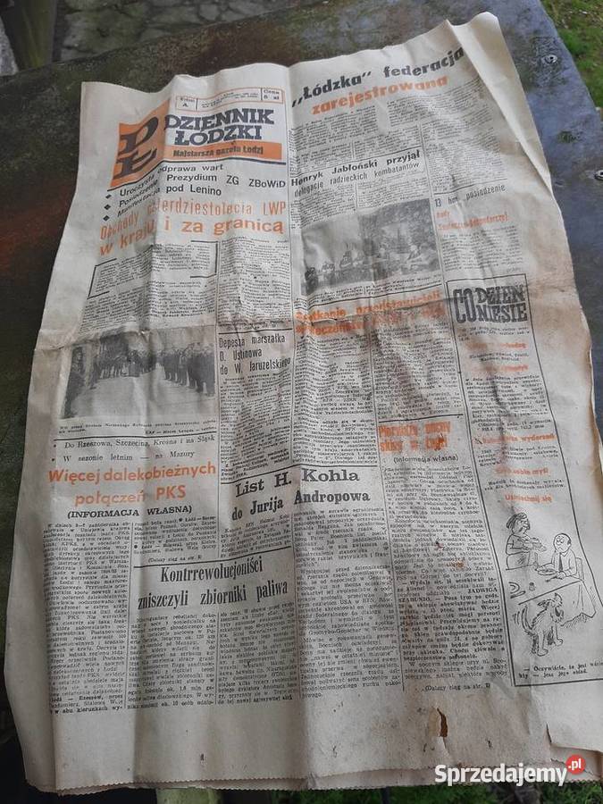 Dziennik Łódzki z 1983roku Zgierz sprzedam