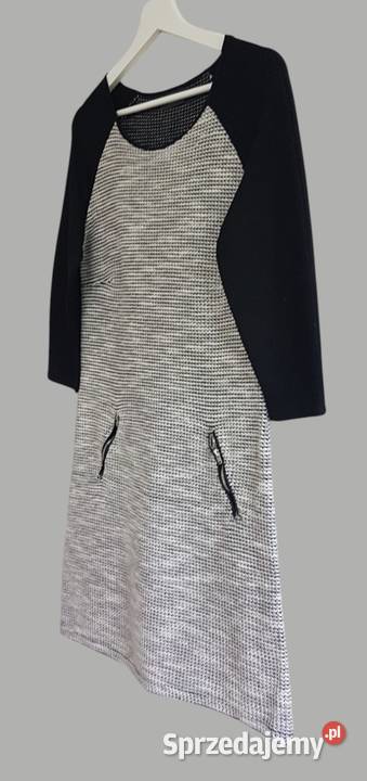 Damska elegancka sukienka biało czarna z 34 Chrzanów