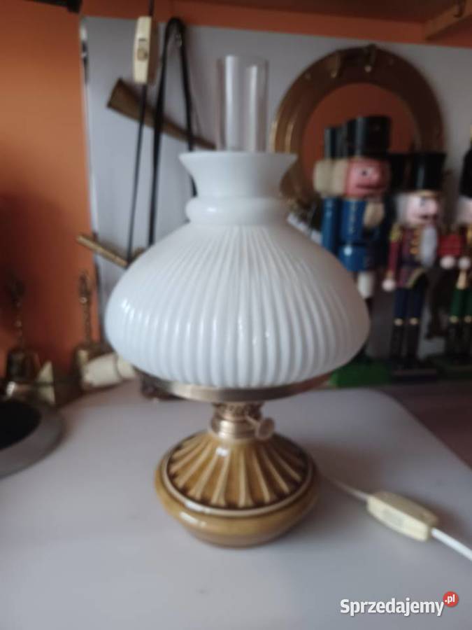 Piękna Iampa stołowa PRL Poznań