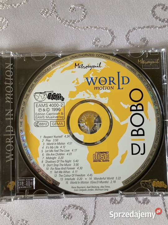 Płyta Cd Album DJ Bobo World In Motion Okładka I CD Czerwionka-Leszczyny
