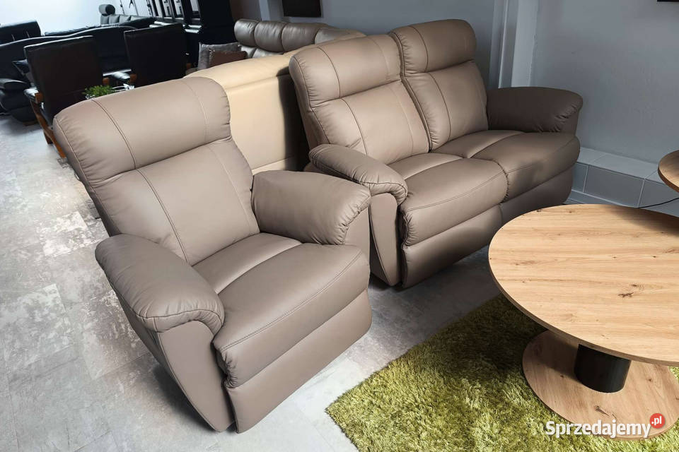 Komplet Tania III OKAZJA 20 SKÓRA spanie i Piasek