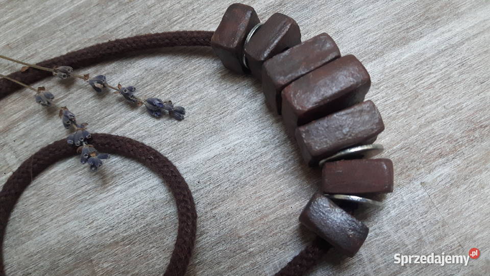 Naszyjnik ceramiczny ręcznie wykonany mazowieckie Otwock sprzedam