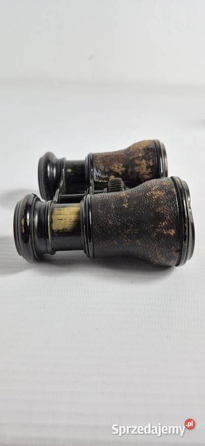 Zabytkowa Lornetka Polowa z Etui I Wojna Biłgoraj