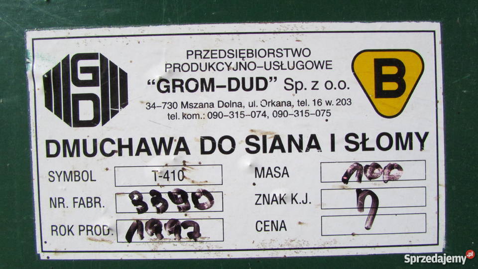 Dmuchawa do siana Świrna