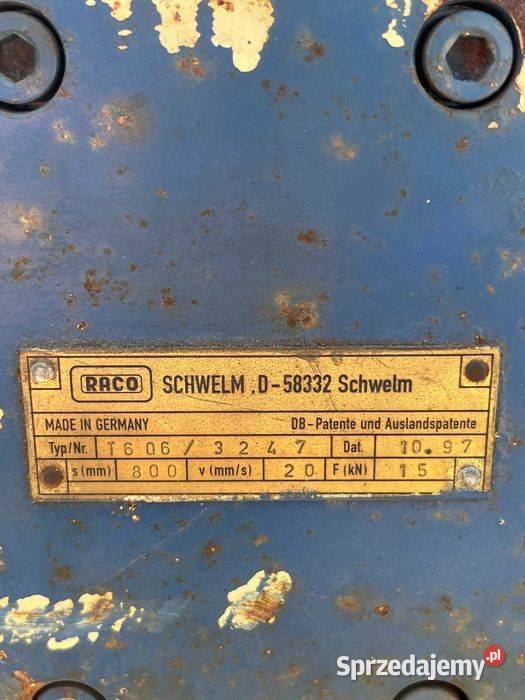 Siłownik Elektryczny Raco T606 800mm 20mms 15kN wielkopolskie Tuliszków sprzedam
