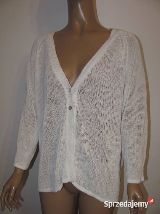 narzutka sweterek biały rozpinany KappAhl 4850 Rozmiar 48 lubelskie Zamość sprzedam