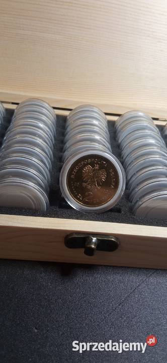 Etuii na monety kapsle skrzynka drewniana Numizmatyka wielkopolskie Poznań