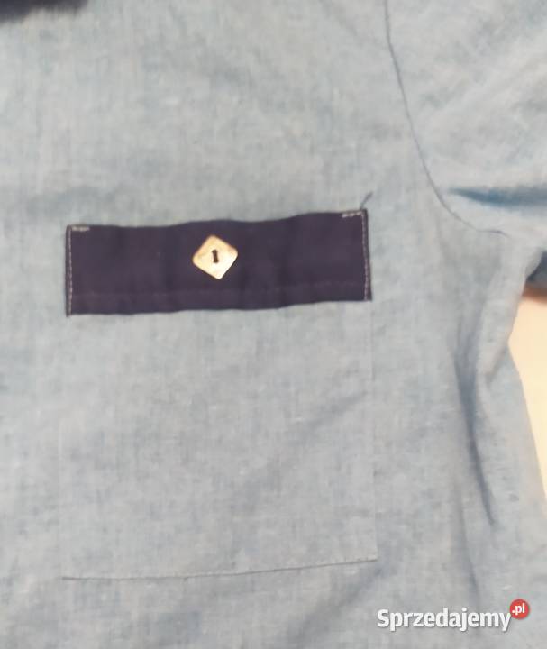 Koszula chłopięca z krótkim rękawem NIEBIESKA Hajnówka sprzedam