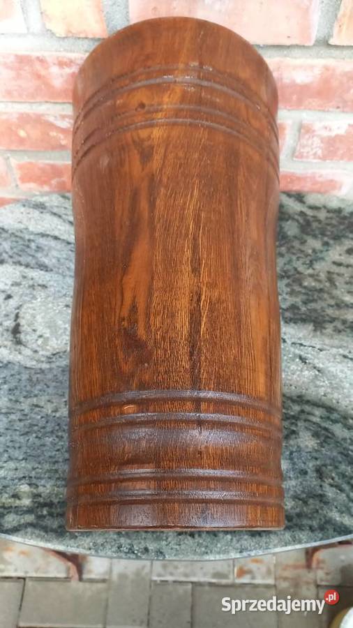 Parasolnik dębowy drewniany stojak na parasole brązowy Gawroniec