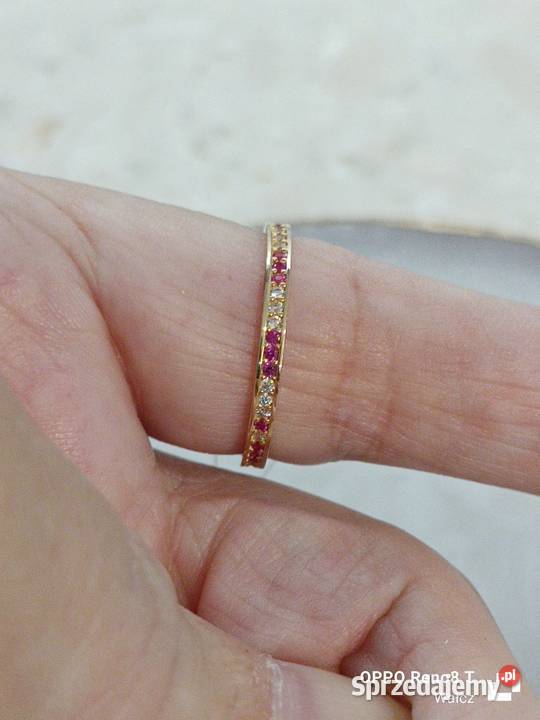 Złoty Nowy pierścionek z cyrkoniami 18pr585 złoto sprzedam