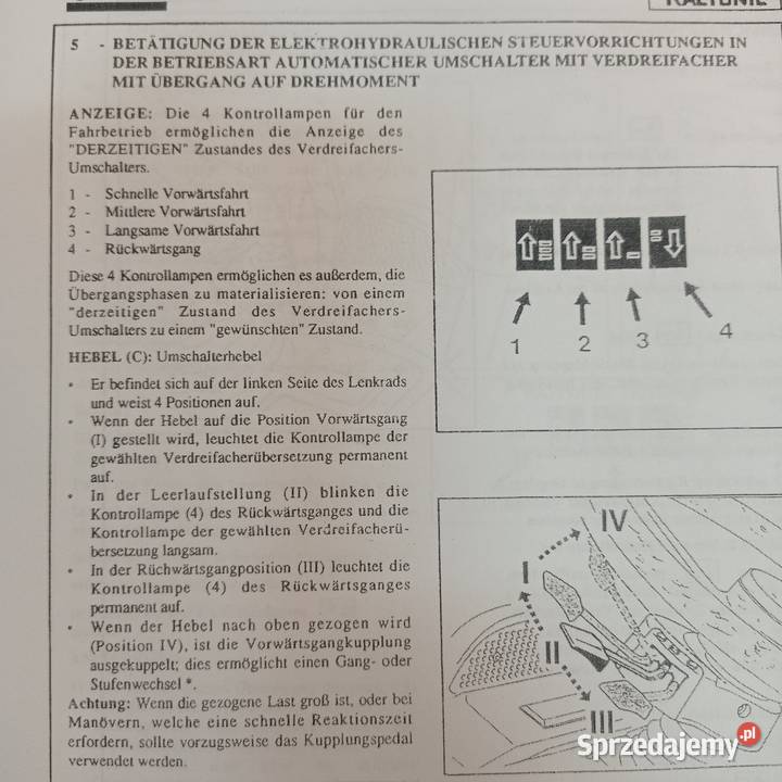 INSTRUKCJA SERWISOWA CIĄGNIK RENAULT 11054 15554 Kamień Pomorski sprzedam