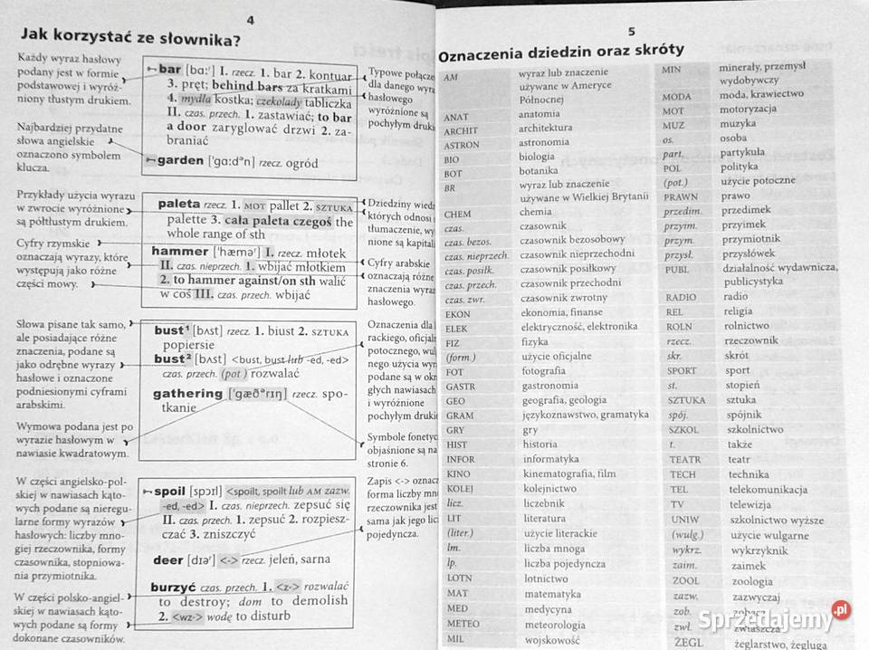 Welcome Słownik polskoangielski angielskopolski miękka Chełm sprzedam