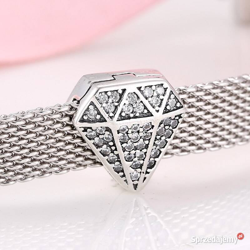 Charm do bransoletek modułowych klips diament Warszawa