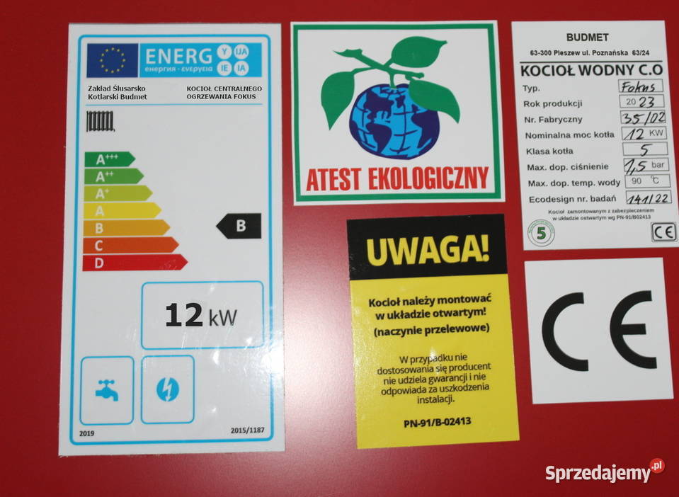 KOTŁY 12 kW do 100 m2 UniwersumEKO PIEC Węglowy Żary