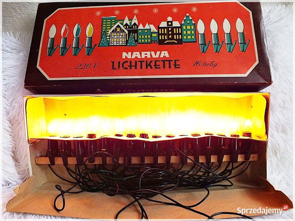 Kultowe lampki choinkowe Świeczki 16 z PRL w Żary
