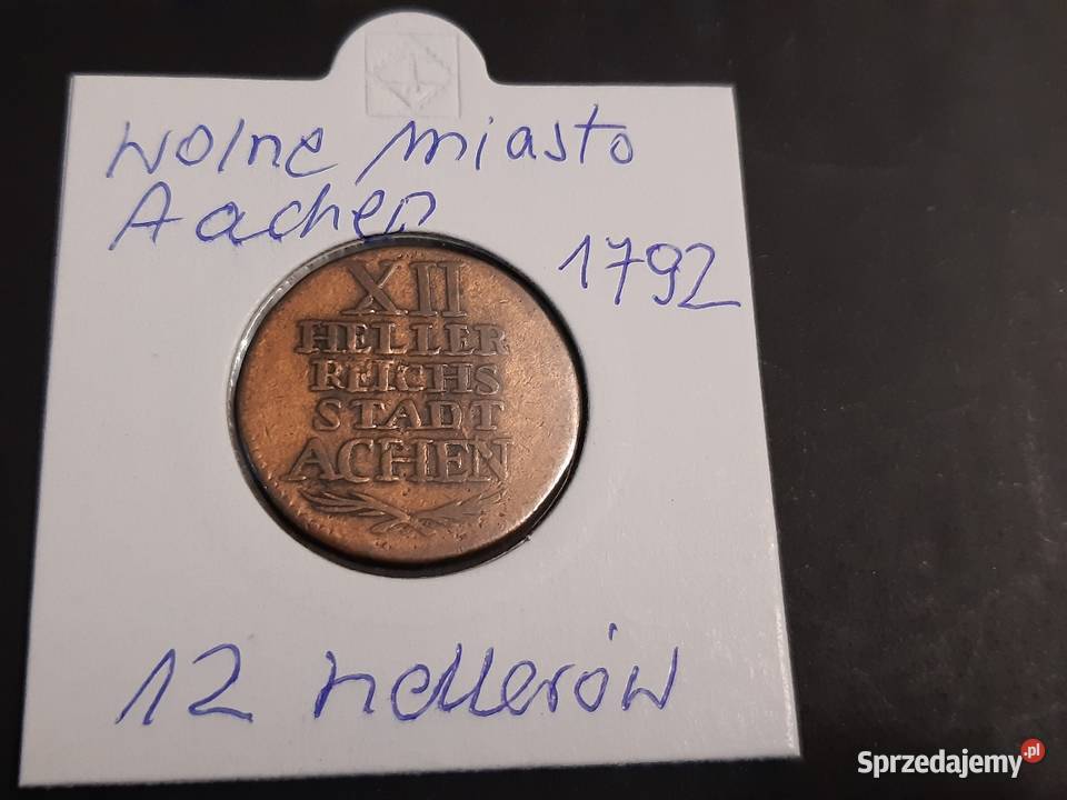 moneta Wolnego Miasta AachenAkwizgran z 1792r Łomża