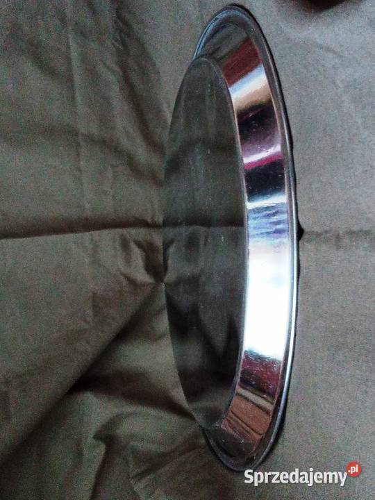 Taca metalowa okrągła z okresu PRL Patery Legionowo